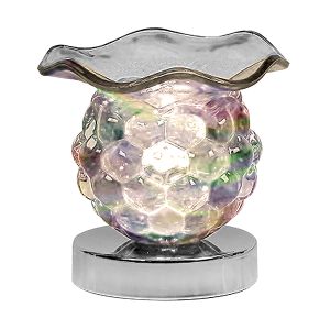 Oil & Wax Aromatic Glass Lamp Warmer - Clear Globe Prism