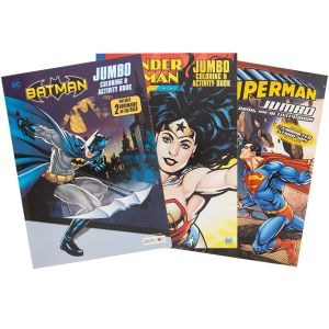 Jumbo Licensed Coloring and Activity Book - Superman - Wonder Woman - Batman