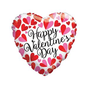 Happy Valentine's Day Many Hearts Foil Balloon