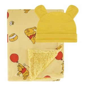 2-Ply Disney Baby Beanie Cap and Blanket Set - Winnie the Pooh