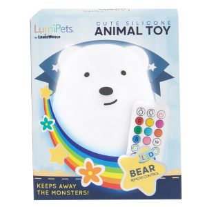 LumiPets Silicone Night Light Lamp with Remote - Bear