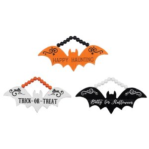Hanging Halloween Bat Signs