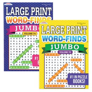 Jumbo Large Print Puzzle Books - Word-Finds
