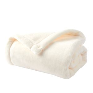 American Made Fleece Baby Blanket - Cream