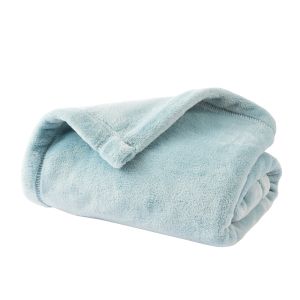 American Made Fleece Baby Blanket - Light Blue