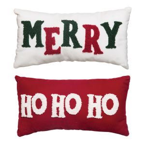 Embroidered Holiday Pillows