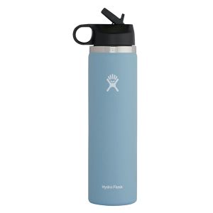 Hydro Flask 24 Oz Wide-Mouth Water Bottle with Straw Lid - Rain