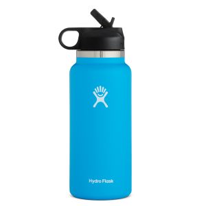 Hydro Flask 32 Oz Wide-Mouth Water Bottle with Straw Lid - Pacific