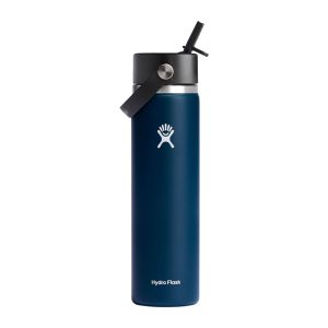 Hydro Flask 24 Oz Wide-Mouth Water Bottle with Flex Straw Lid- Indigo