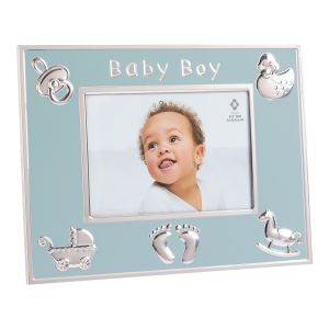 Embossed Metal Picture Frame - Baby Boy