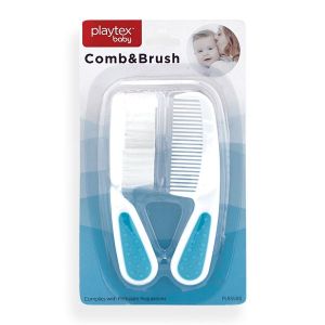 Baby Comb and Brush Set - Blue and Pink