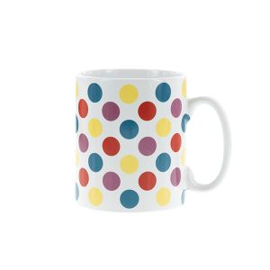 Four-Color Polka Dot Ceramic Mug