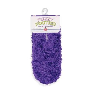 Adult's Fuzzy Fashion Footies - Purple
