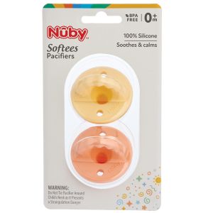 2-Pack Silicone Softees Pacifiers