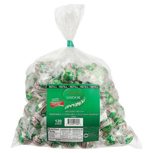 Lindt Lindor Peppermint Cookie Truffles - Refill Bag for Changemaker Tub