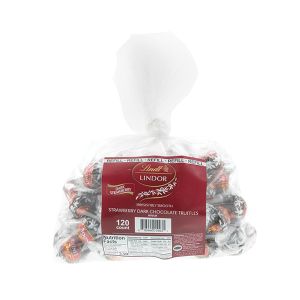 Lindt Lindor Dark Chocolate Strawberry Truffles - Refill Bag for Changemaker Tubs