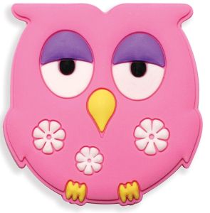 3D Rubber Retractable Badge Holder - Owl