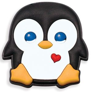 3D Rubber Retractable Badge Holder - Penguin