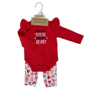 4-Piece Valentine Baby Clothing Set