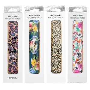 Floral & Animal Print Wide Silicone Smartwatch Bands