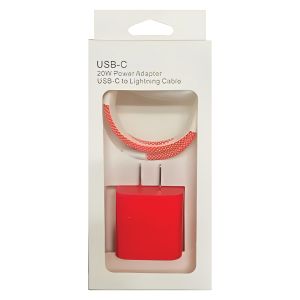 USB-C to Lightning Braided Cable - Red
