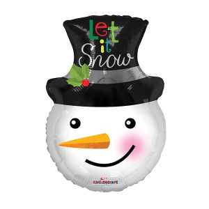 Let It Snow Snowman Foil Balloon