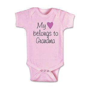 My Heart Belongs to Grandma Bodysuit - Pink