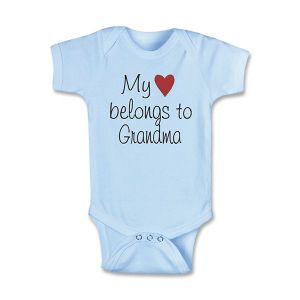 My Heart Belongs to Grandma Bodysuit - Blue