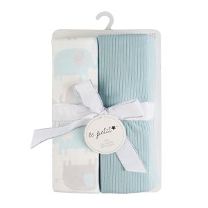 2-Pack Ultra-Soft Swaddle Blankets - Blue