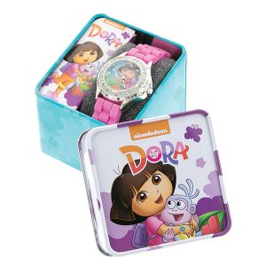 Analog Watch In Tin Case - Dora The Explorer