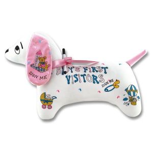 New Baby Autograph Dog - Pink