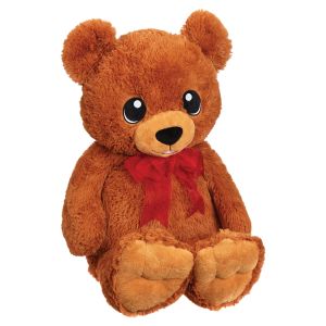 Jumbo Plush Brown Bear with Red Bow
