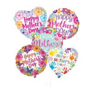 Pre-Inflated Mini Balloons On Sticks - 9 Inch - Mother's Day