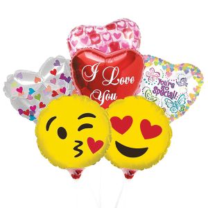 Pre-Inflated Mini Balloons on Sticks - 4 Inch - Love