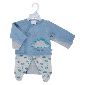 3-Piece Quilted Cardigan Baby Clothing Set - Big Guy
