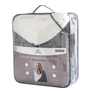 Pur Serenity Hooded Weighted Throw Blanket - 10lb