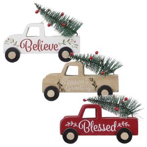 Wood Truck Decor with Christmas Trees