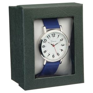 Large Face Silicone Watch with Minute Mark - Boxed
