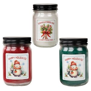 Christmas Mason Jar Candles with Messages