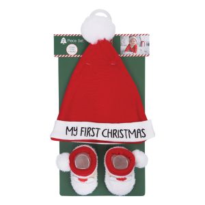2-Piece Santa Hat and Sock Baby Set