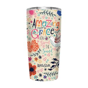Kerusso 20-Ounce Stainless Steel Tumbler - Amazing Grace