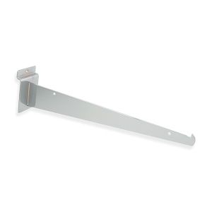 Chrome Slatwall Shelf Brackets - 12 Inch