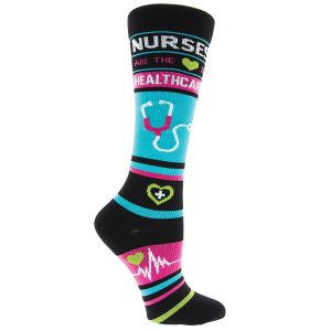 Fashion Compression Socks - Nurses Are the Heart of Healthcare - Regular