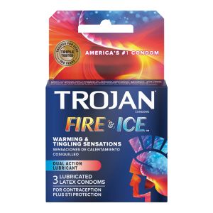 Trojan Fire and Ice Lubricated Latex Condoms