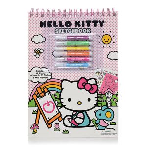 Hello Kitty Sketchbook with Markers Stencils and Stickers