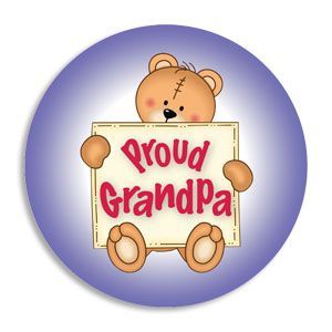 Birth Announcement Button - Proud Grandpa