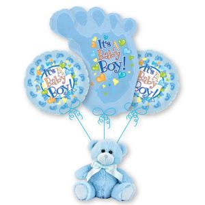Balloon Bouquet - Boy Footprint