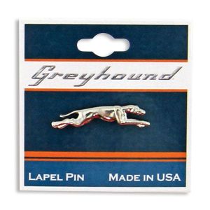 Greyhound Lapel Pin - Silver