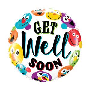 Get Well Soon Smiley Foil Balloon