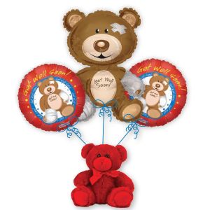Balloon Bouquet - Get Well Bear